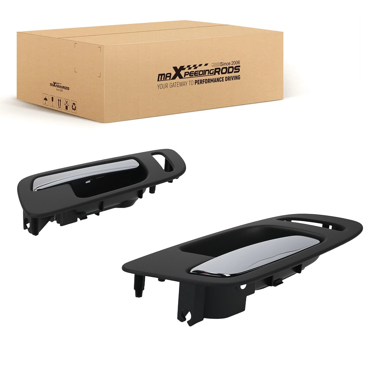 Set of 2 Interior Door Handles for Chevy Silverado (2007–2013) Black