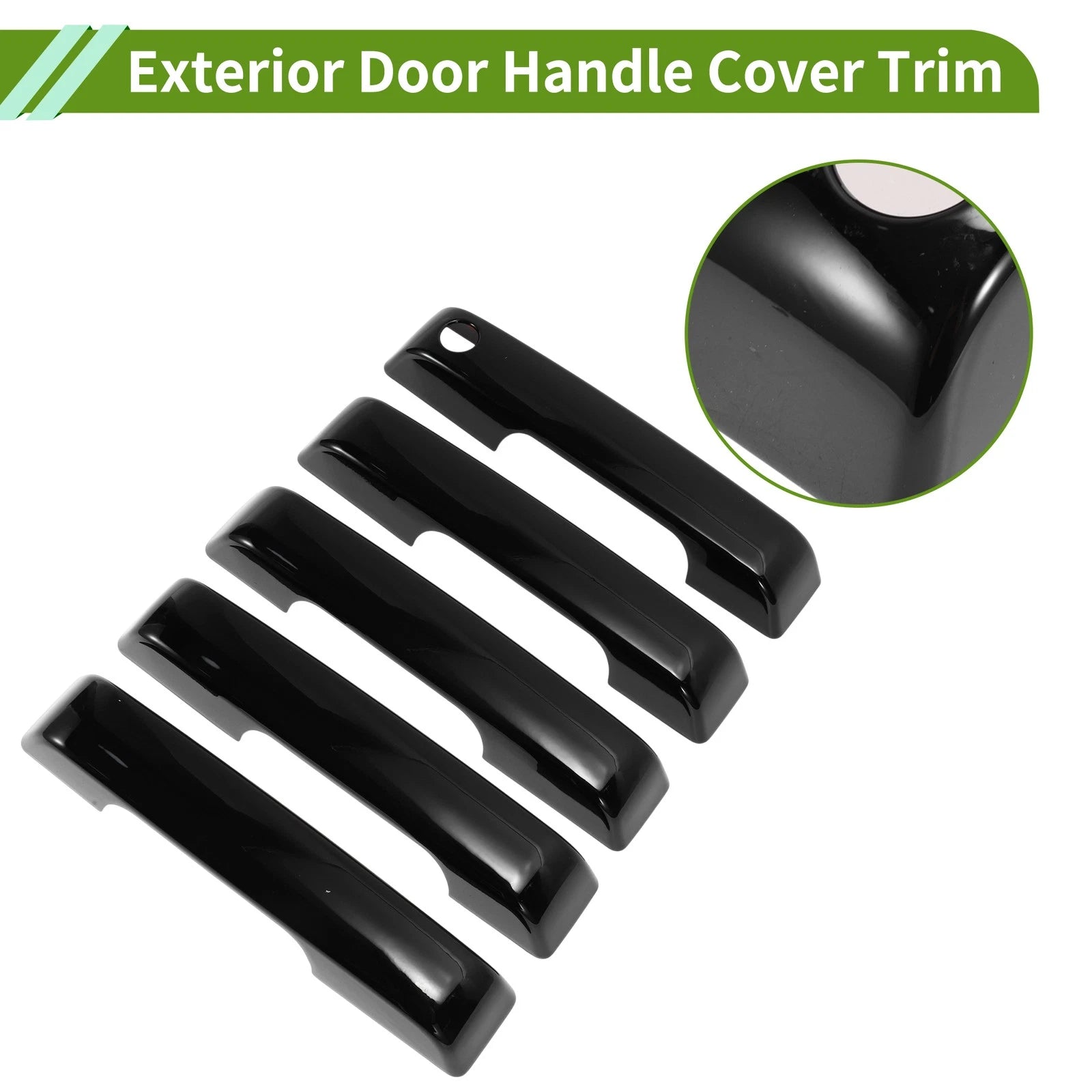 Set of 1 Exterior Door Handle Cover Trim for Ford Bronco (2021–2025) Gloss Black ABS