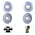 Hella Front & Rear Low-Met Disc Brake Pad Kit for Audi A8 Quattro (1997–2003)
