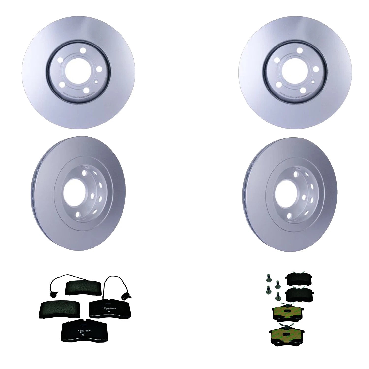 Hella Front & Rear Low-Met Disc Brake Pad Kit for Audi A8 Quattro (1997–2003)