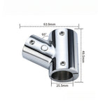 316 Stainless Steel Marine Tee Clamp Fitting 60 Degree for 22mm 25mm Pipes