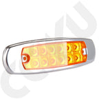 Set of 2 Amber & 2 Red LED Side Marker Lamps for Trailer (12 LED)