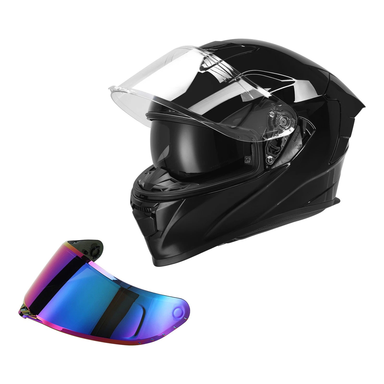 Full Face Dual Visor Helmet for Street Bike (DOT Approved)