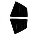 2X Black Rear Quarter Window Louvers for Subaru WRX STI (2014–2021)