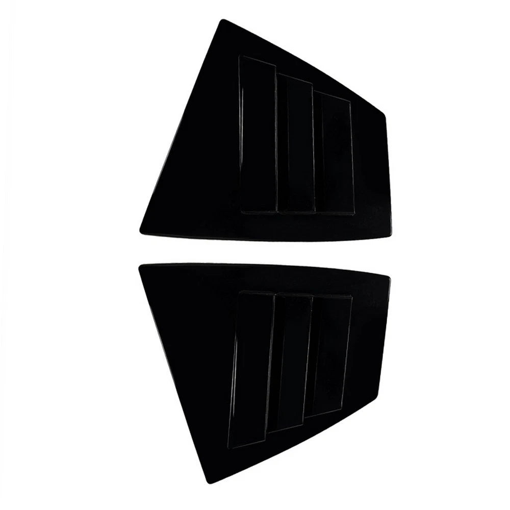 2X Black Rear Quarter Window Louvers for Subaru WRX STI (2014–2021)