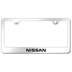 Etched on Stainless Steel License Plate Frame - Officially Licensed for Nissan