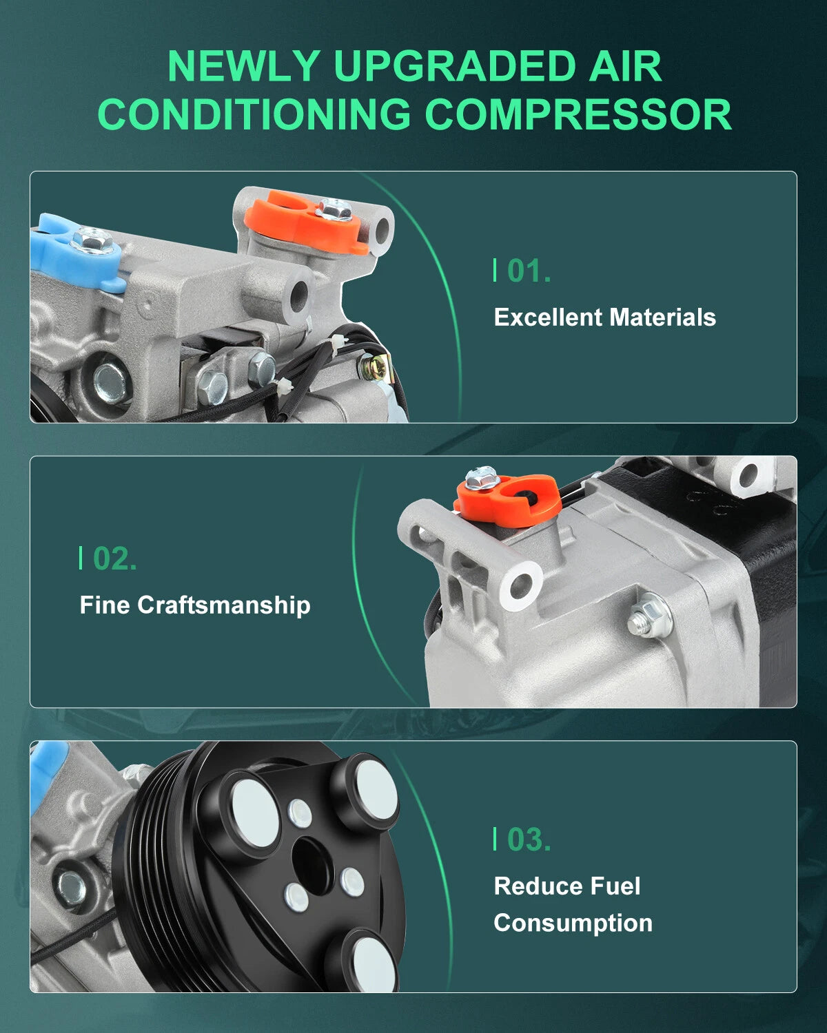 A/C Compressor with Clutch for Mazda 3, Mazda 5 (2004–2010) CO 10759C
