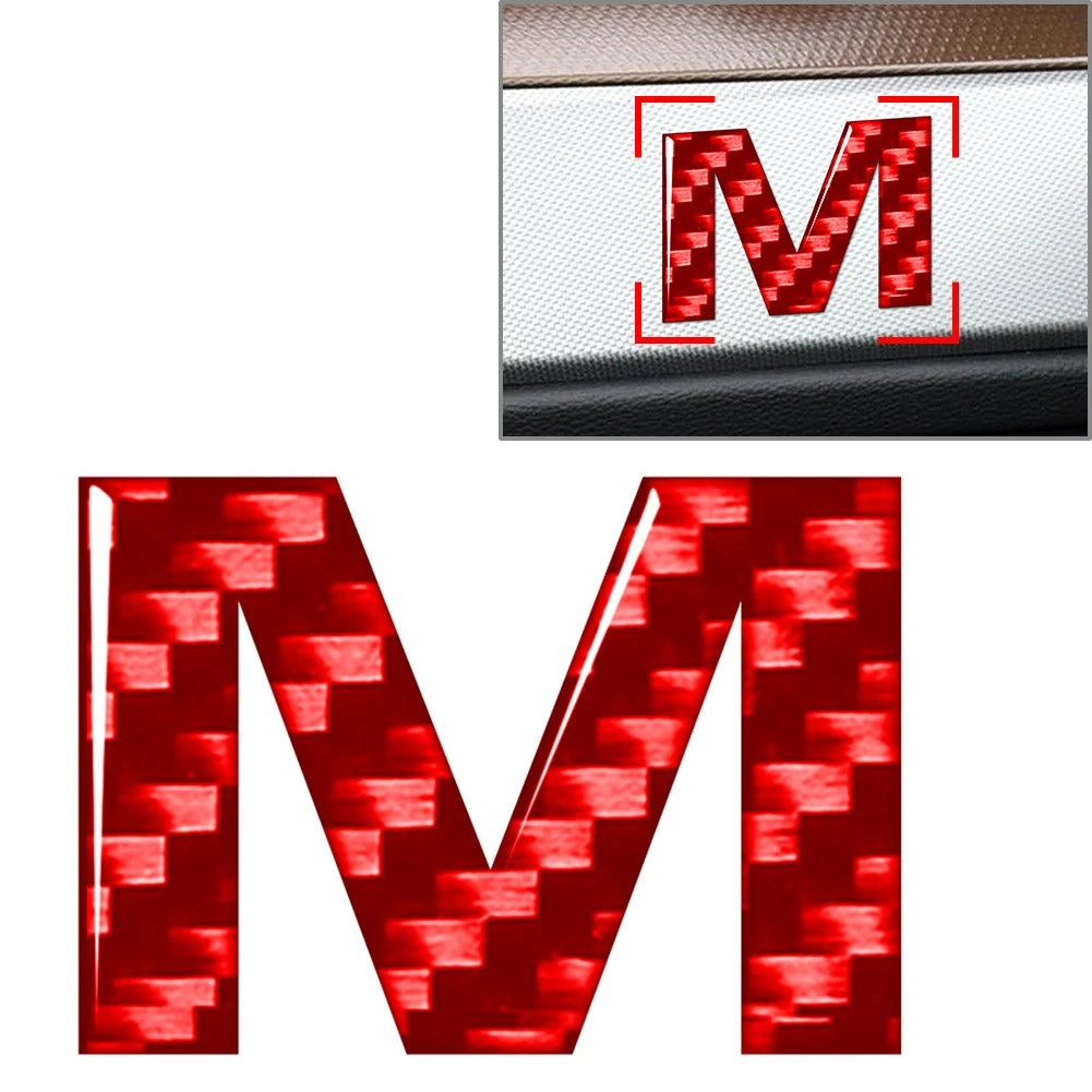 Car Badge Emblem Alphabet Letter Decals Stickers for