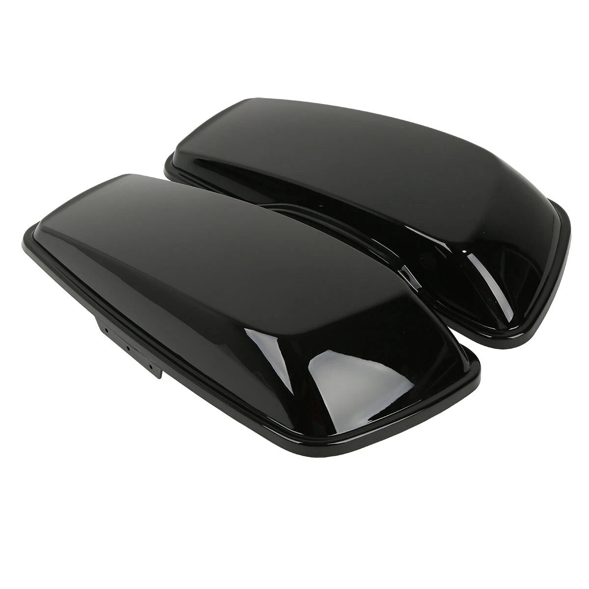 Black Hard Saddlebag Lids for Harley Touring Road King Glide (2014–2024)
