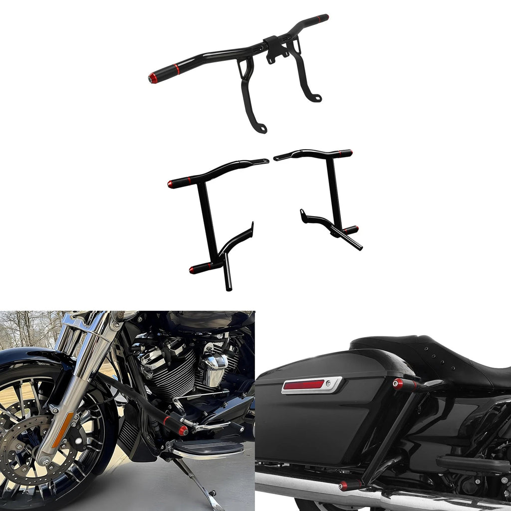 Saddlebag Support Guards & Engine Guard Bar for Harley Electra Glide (2014–2023)
