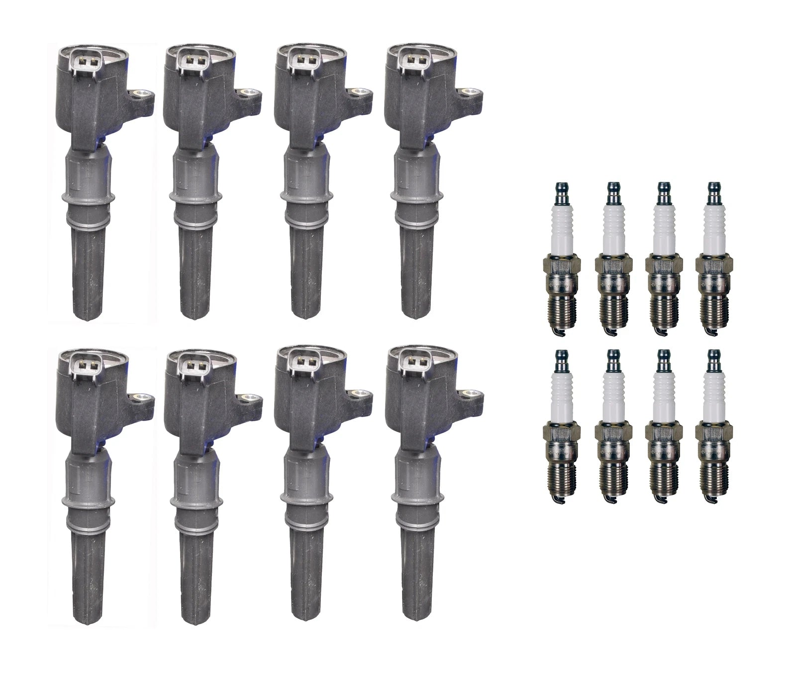 Set of 8 Ignition Coils & Spark Plugs for Ford F-150 V8 (0.032)