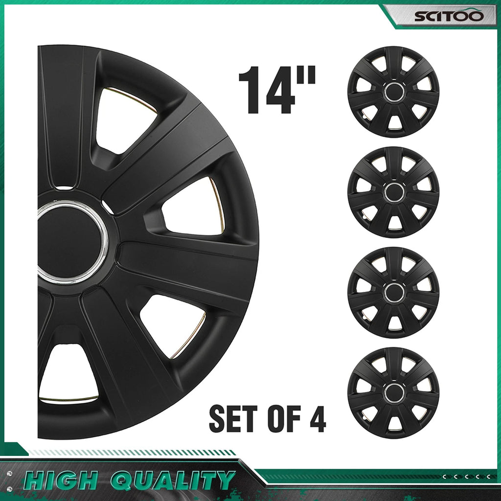 Set of 4 Wheel Covers for R14 Tire & Rim (14 Inch)