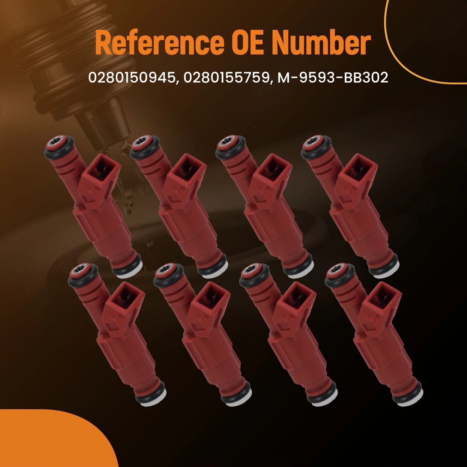 8pcs 30lb Fuel Injectors Set EV1 for Mercury Grand Marquis (1992–2011) 0280150945