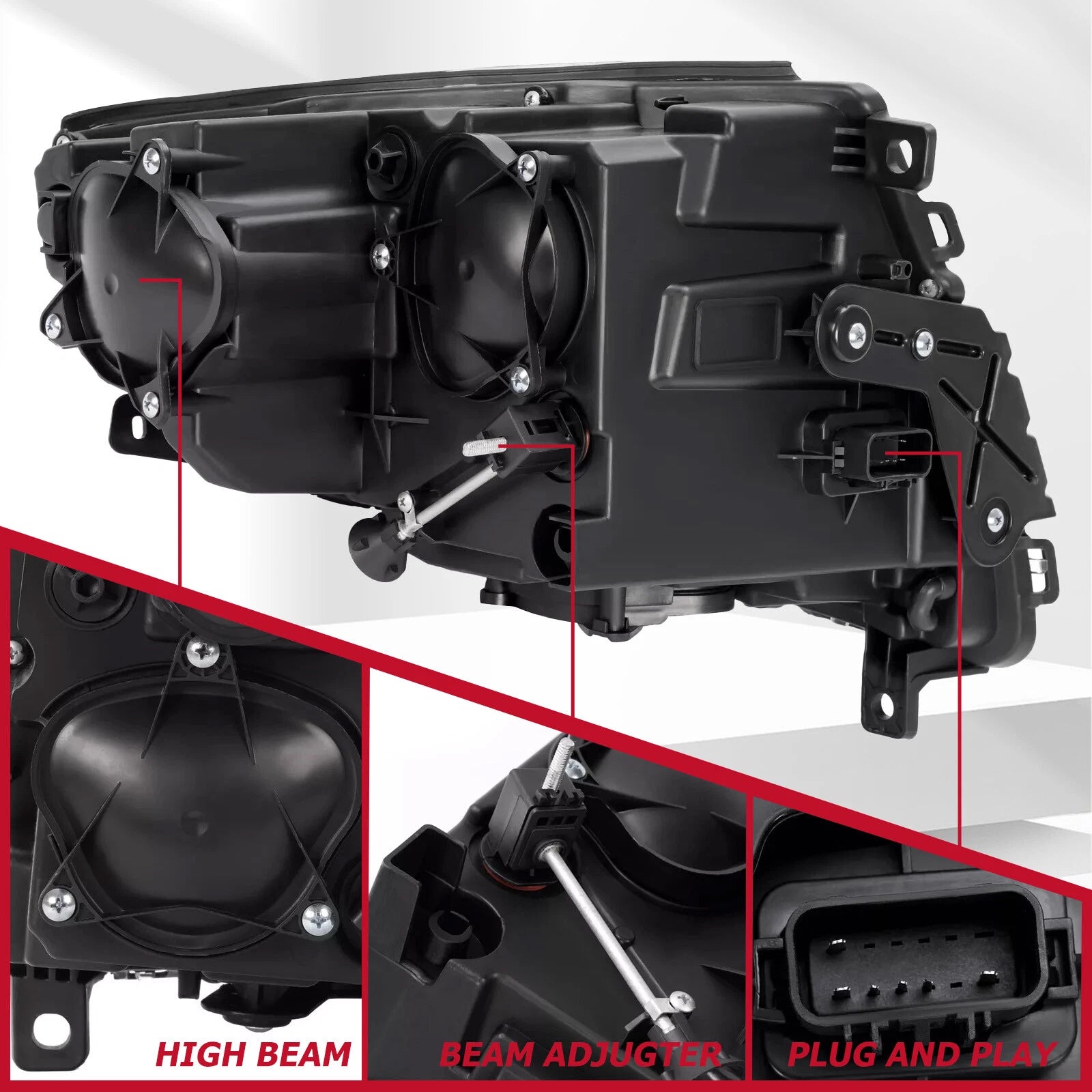 Halogen Headlight Pair for Cadillac CTS (2008-2015)