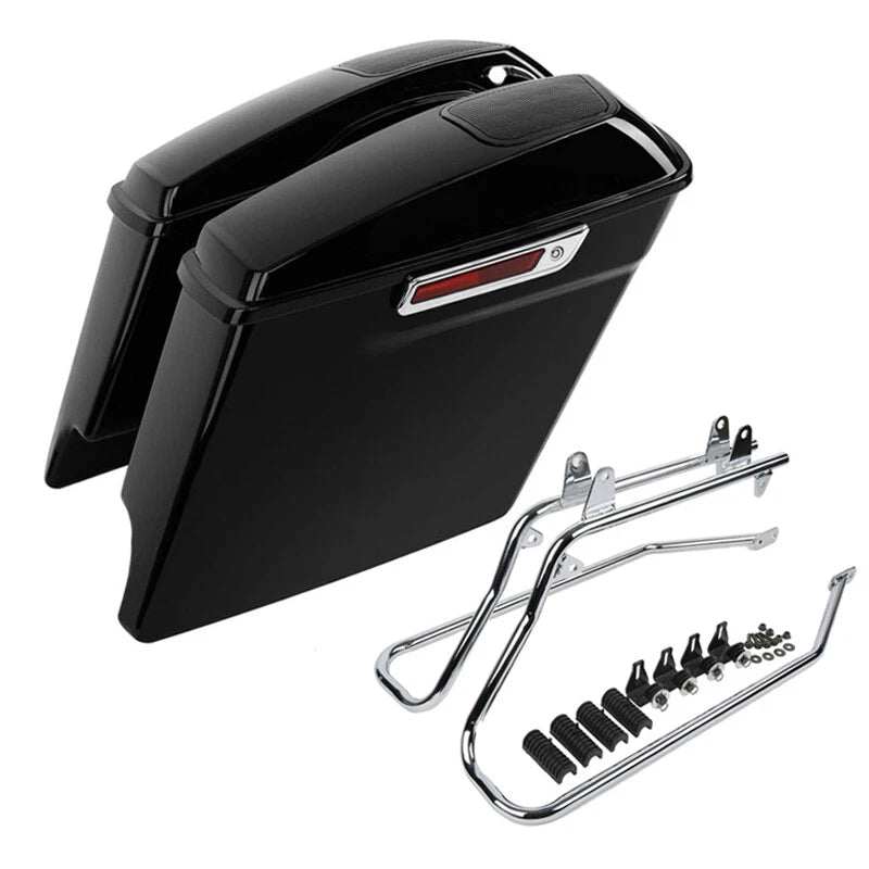 Stretched Saddlebag Speaker Lids Conversion Bracket for Harley Softail (1984–2017)