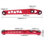 Pair of Red Rear Lower Control Arms for Honda Civic EK (1996–2000)