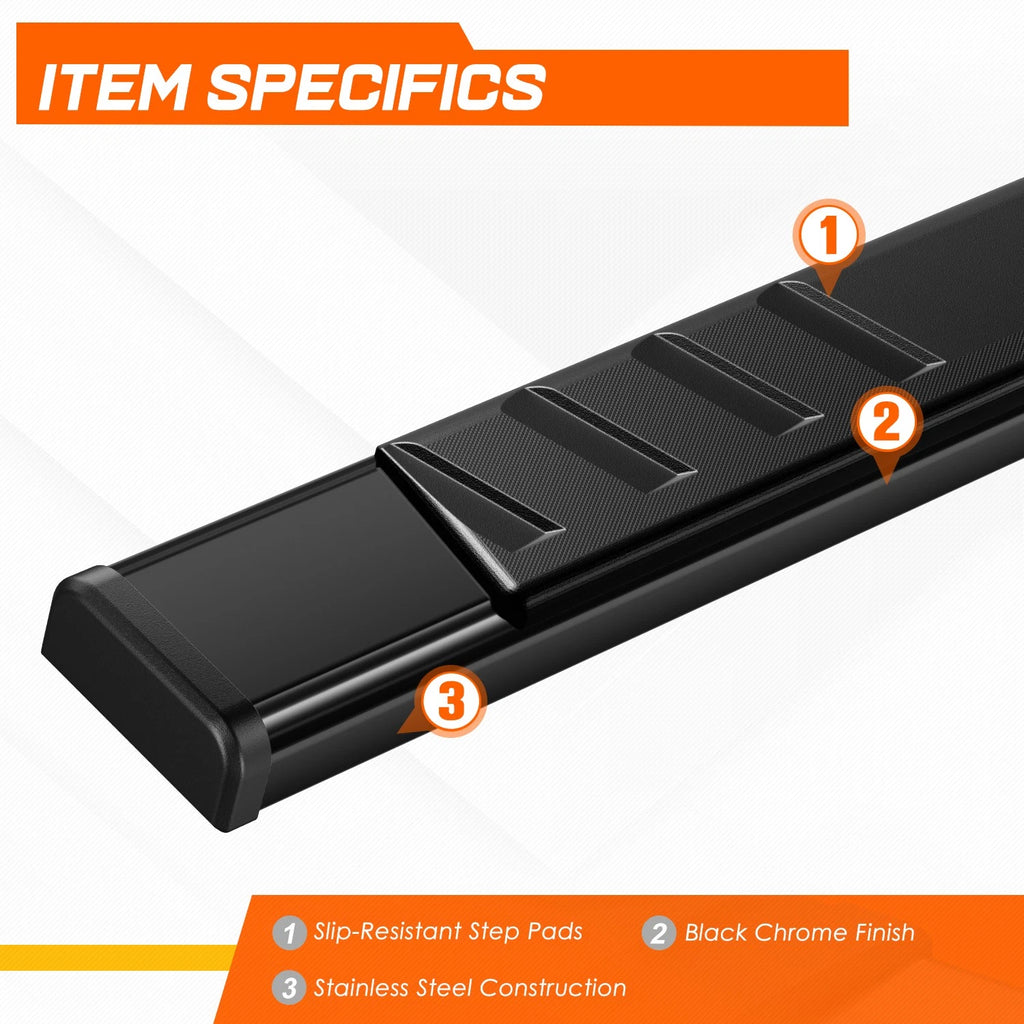 5" Side Step Nerf Bar Running Board for Silverado/Sierra Crew Cab (2007–2019)
