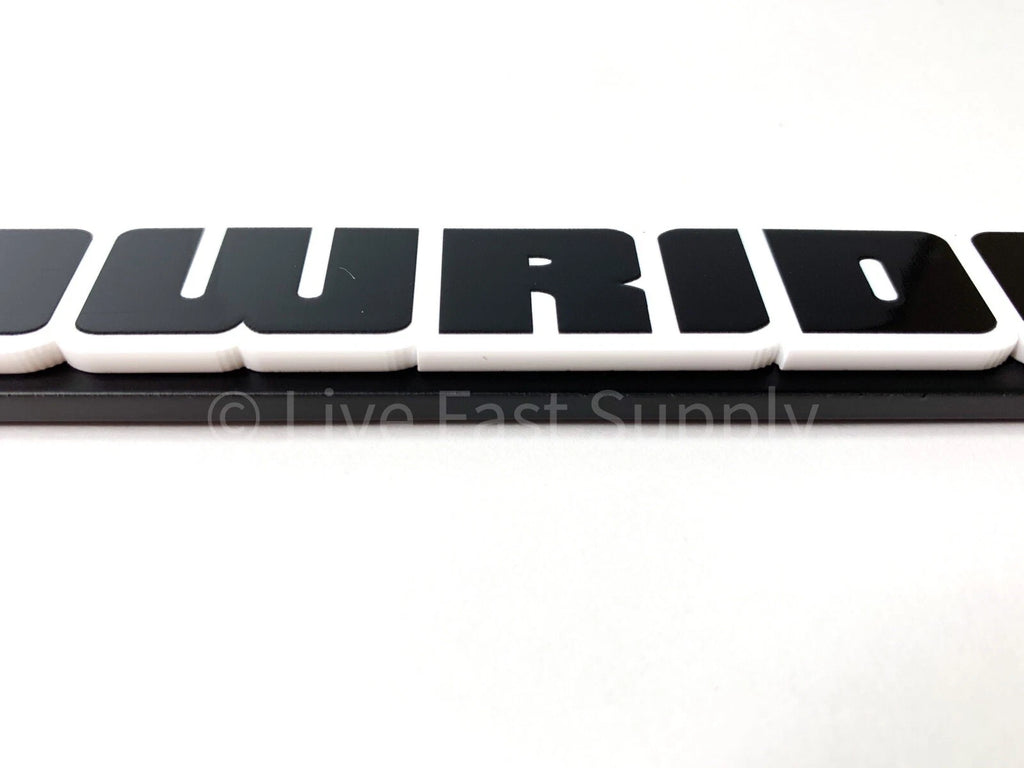 Matte Black Premium License Plate Frame with White Outline for Chevrolet Camaro (2010–2015)