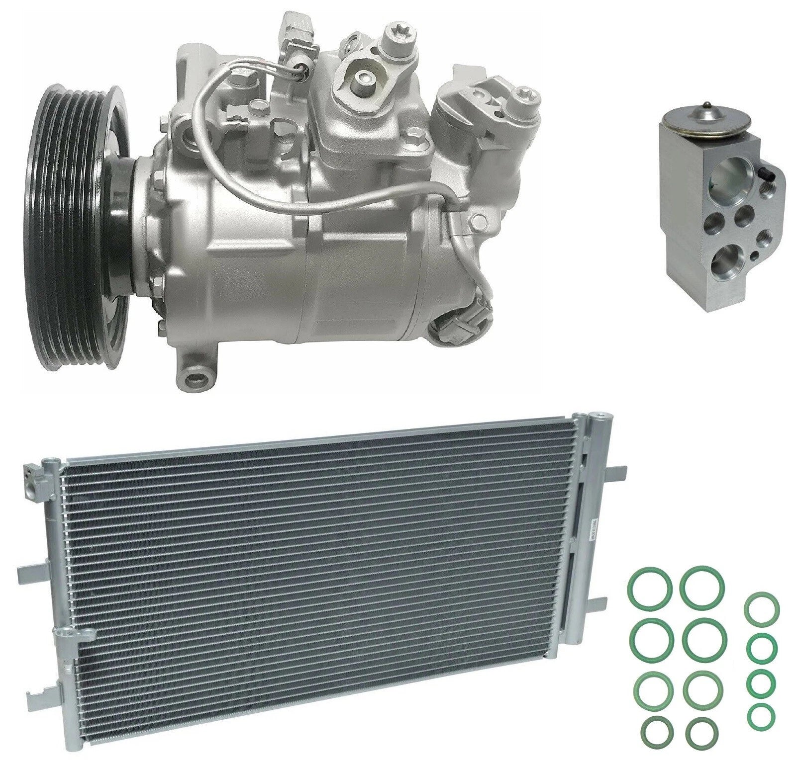 AC Compressor Kit With Condenser Replacement for Audi SQ5 3.0L (2016–2016)