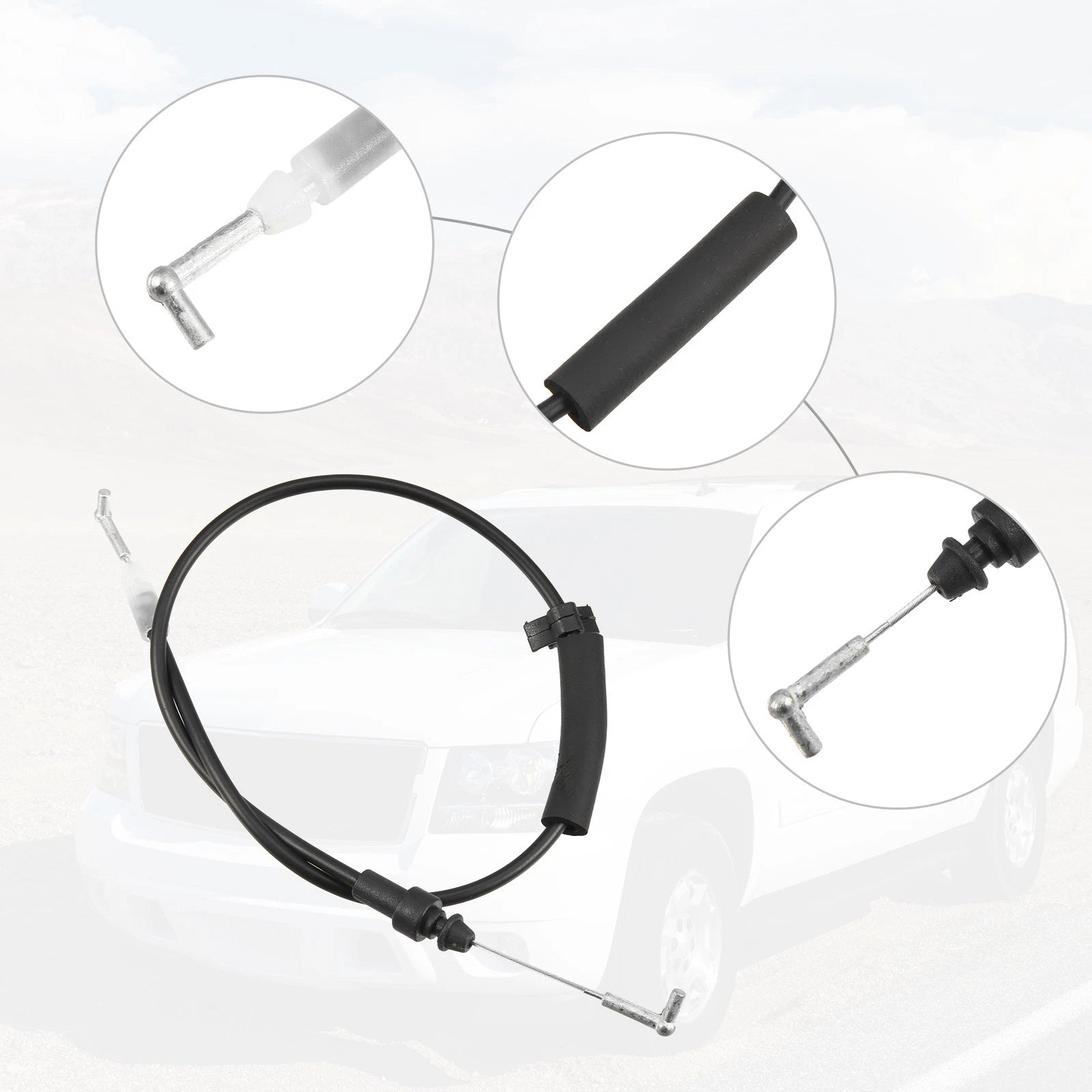 Front Left Door Handle Release Cable for Honda Accord (2003–2007) Black