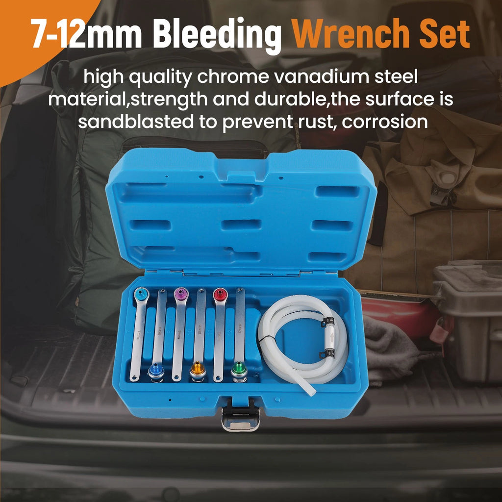 Set of 12 Brake Bleeding Wrenches for Automotive Maintenance