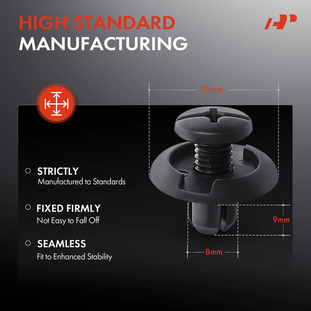 50x Nylon Bumper Hood Fender Splash Guard Clips for Honda