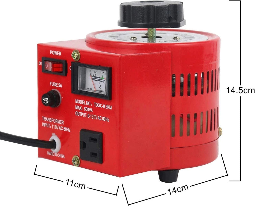 500W Variac Variable Transformer AC Voltage Regulator 0-130V