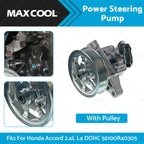 Power Steering Pump w/Pulley for Honda Accord 2.4L L4 (2008-2012)