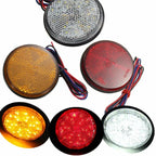 Round LED Reflector Tail Brake Stop Light for Motorcycle Truck Trailer Car