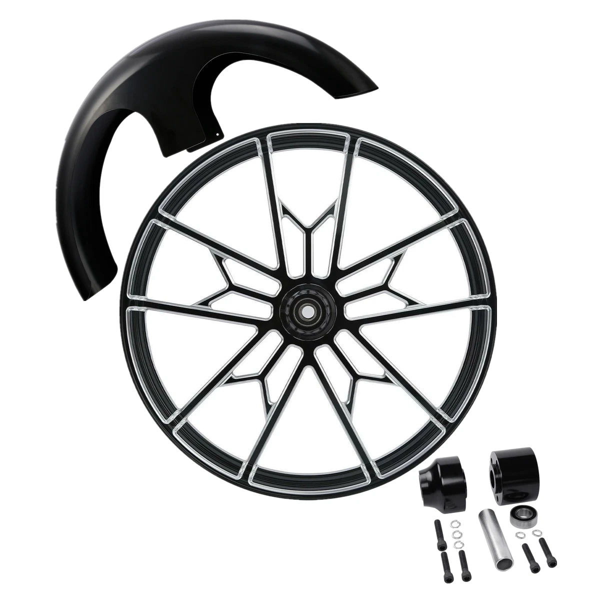 Front Wheel Rim & Fender for Harley Touring (2008–2023) 30"x3.5"