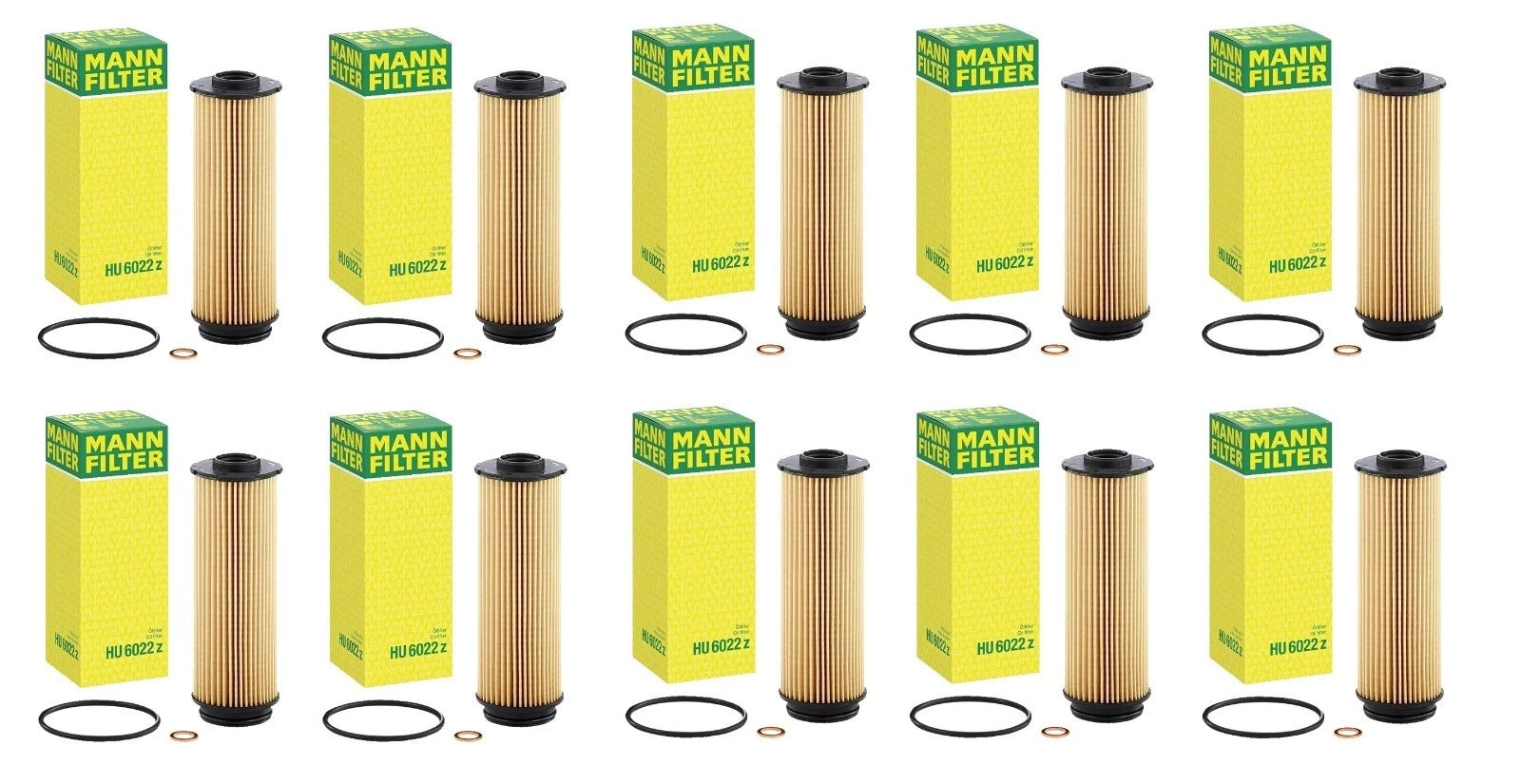 Set of 10 Engine Oil Filters for BMW E89 F22 F23 F30 F33 F34 F36 G05 G07