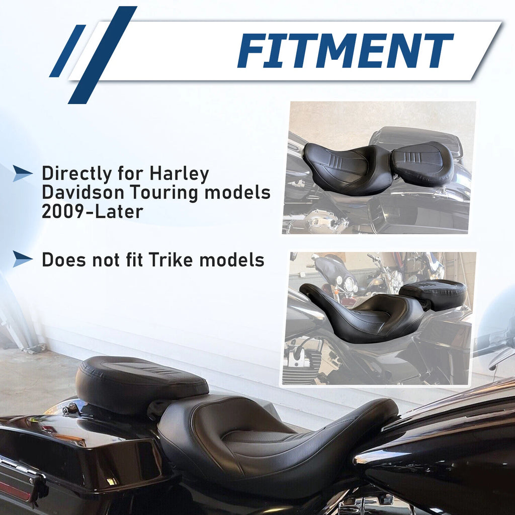 2-Up Low-Profile Seat for Harley Touring Road King (2009–2023)
