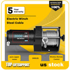 3000LBS Electric Winch for Truck Trailer Off-Road 4WD