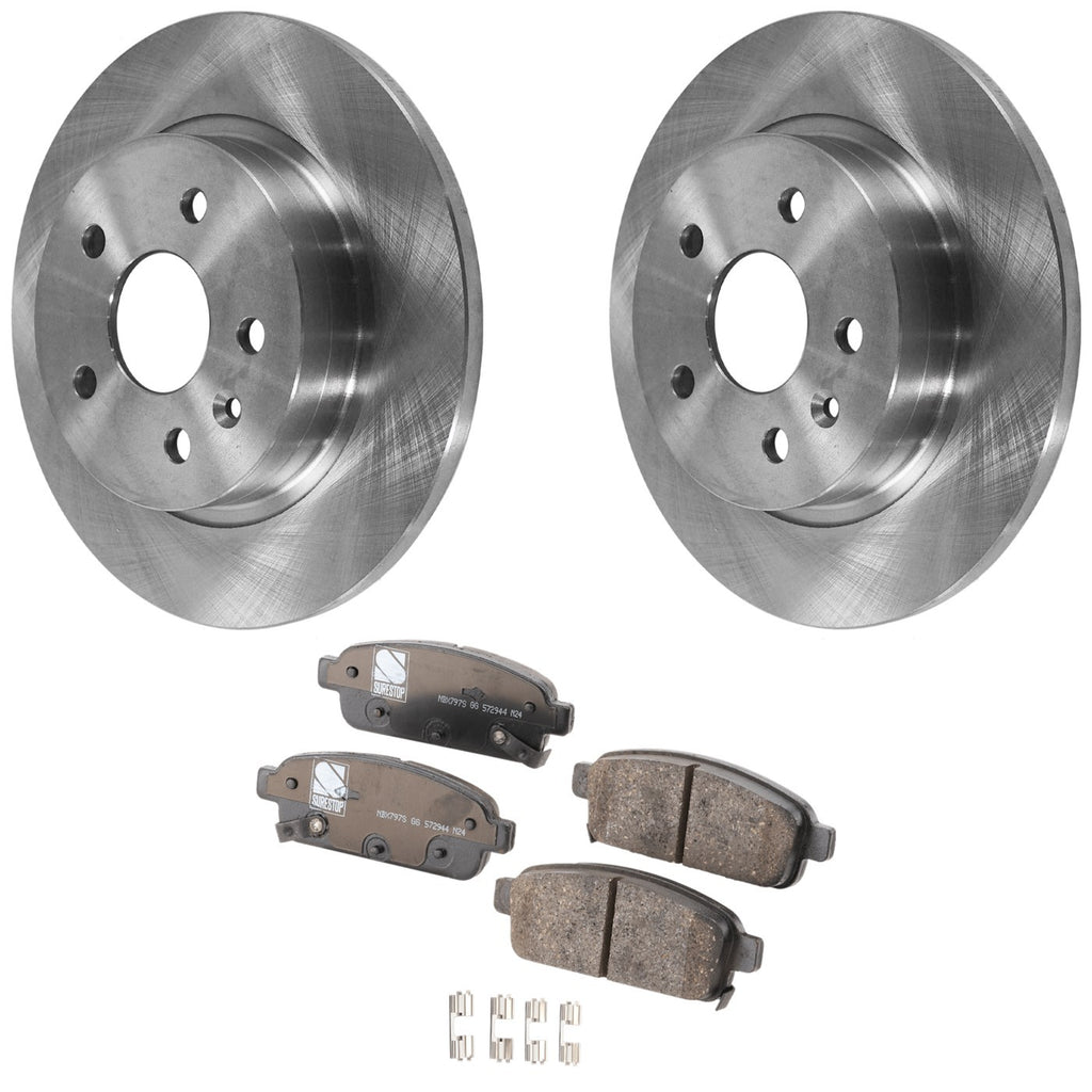 Rear Brake Disc Rotors and Pads Kit for Chevy Buick Encore Trax Sonic