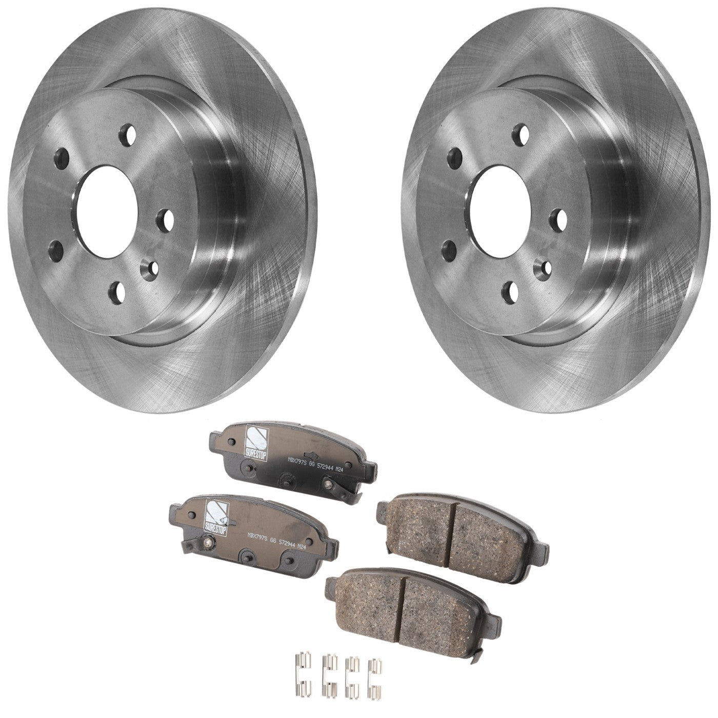 Rear Brake Disc Rotors and Pads Kit for Chevy Buick Encore Trax Sonic