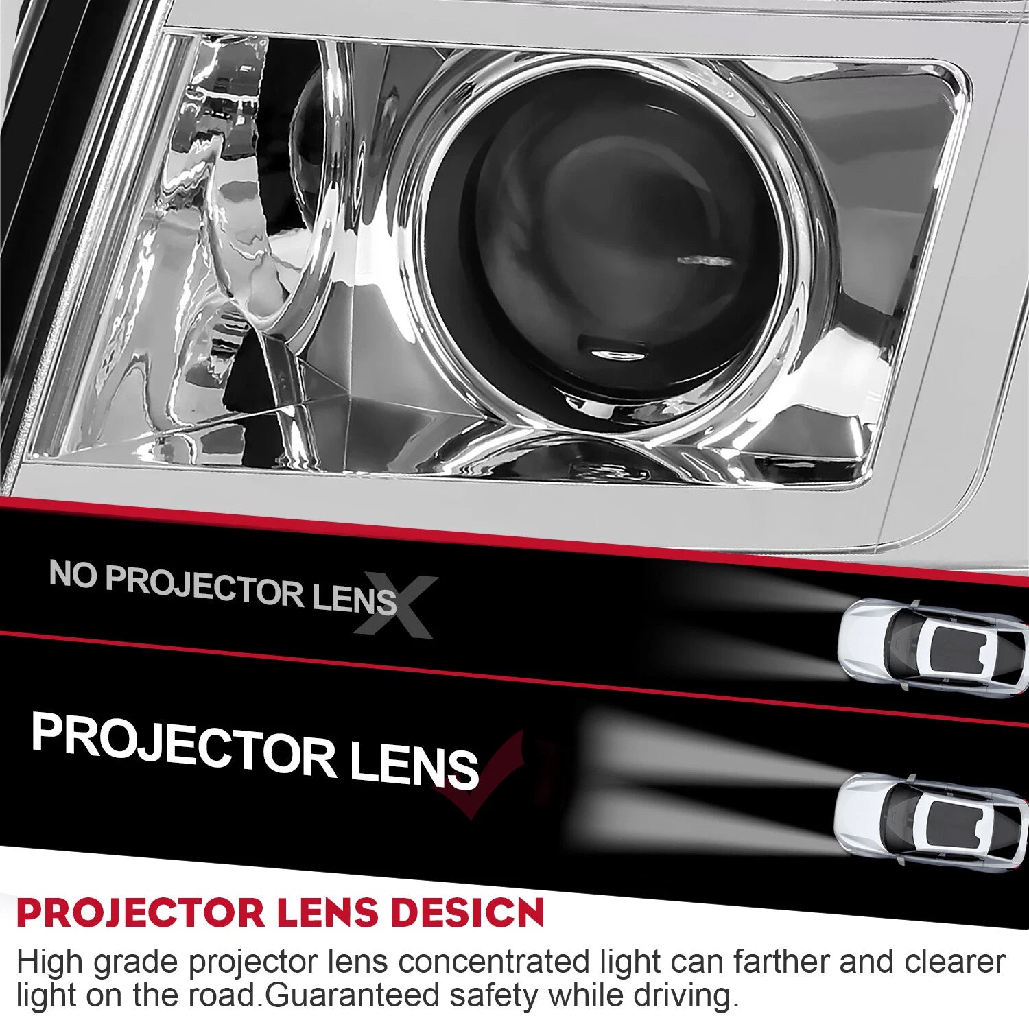 HID/Xenon LED DRL Projector Headlights for Cadillac Escalade ESV (2007–2014)