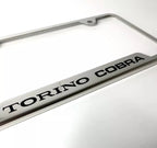 Chrome License Plate Frame with Laser Engraved Emblem for Ford Torino Cobra (1968–1971)