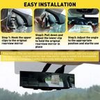 240MM Wide Convex Clip-On Rear View Mirror for Universal Fit