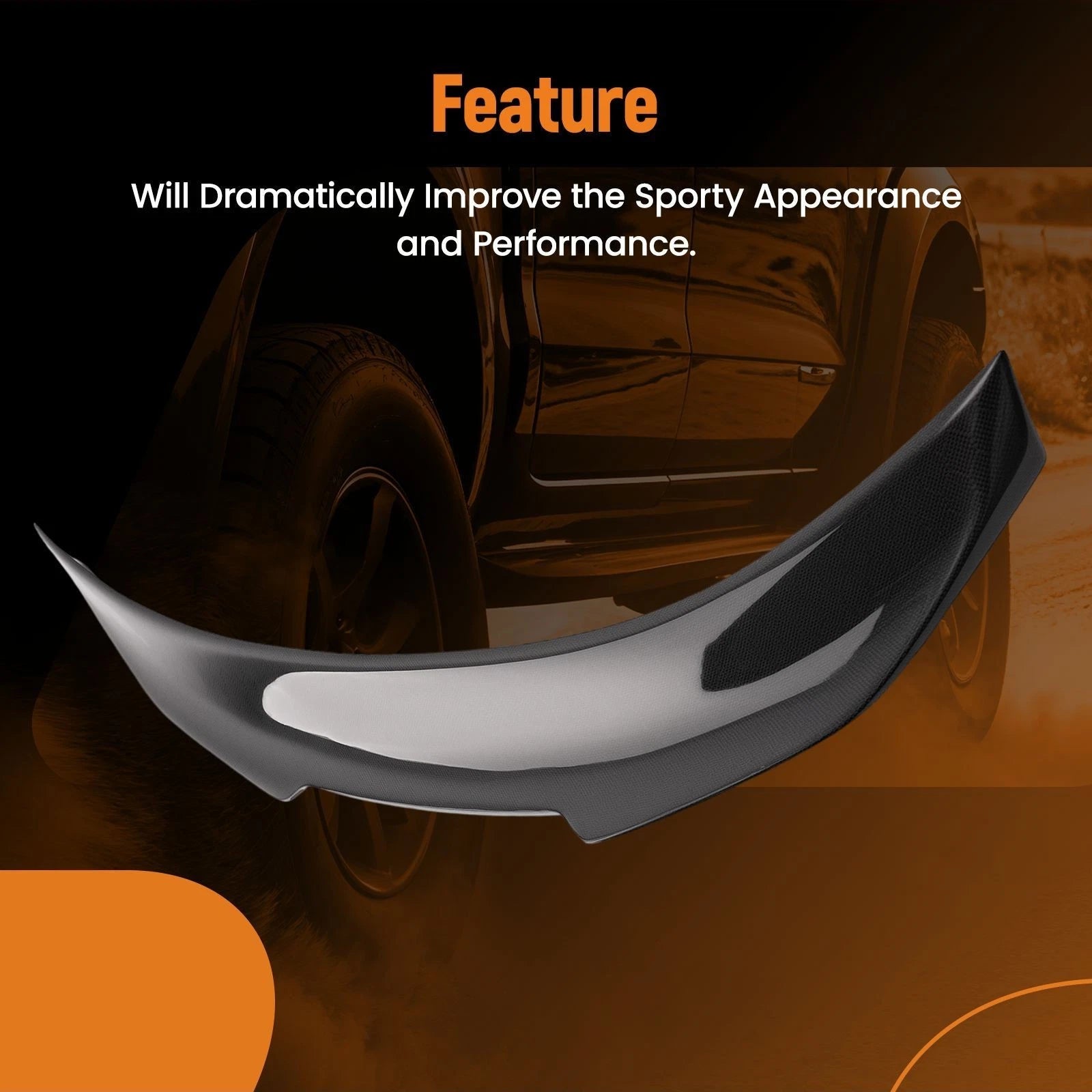 Carbon Fiber Rear Honeycomb Trunk Spoiler for Infiniti Q50 (2014–2024)