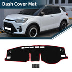 Dashboard Cover Mat for Toyota Raize A200A (2020–2023) Black Red Set
