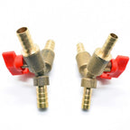 3 Way Shut Off Ball Valve Y Shaped Tee Connector for OD8/10/12mm