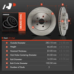 Front Side Disc Brake Rotors for Toyota Corolla & Prius Prime (2019–2022)