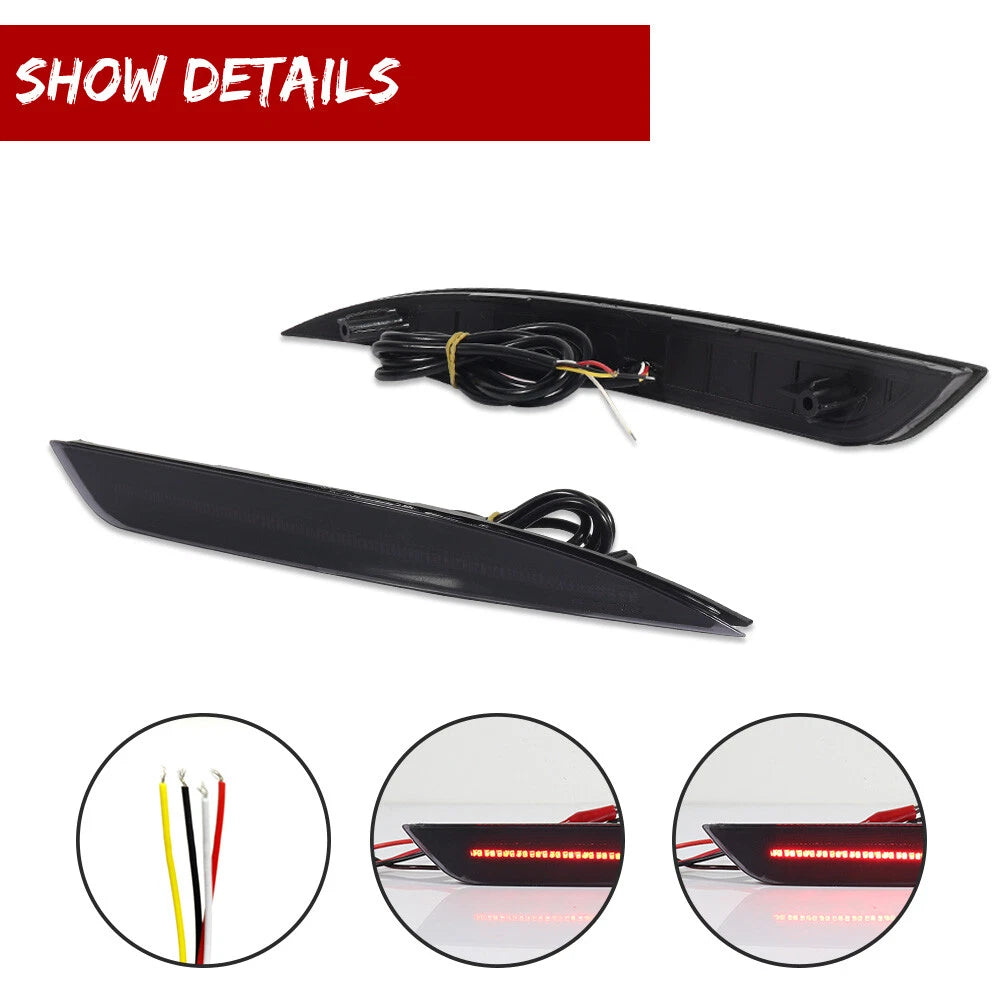 Smoke LED Rear Bumper Reflectors for Kia Optima K5 (2016–2018)