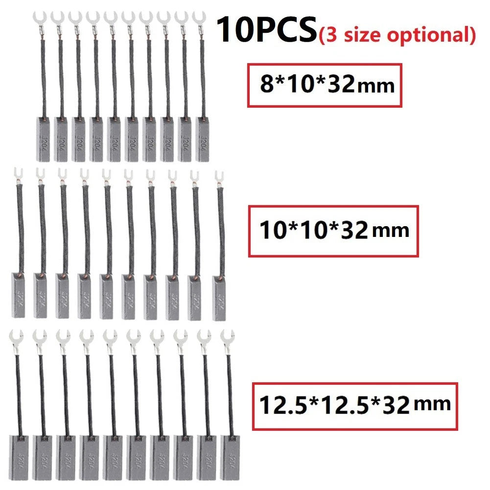 10Pcs Carbon Brush for J204 Diesel Generator (Electric Motor Alternator)
