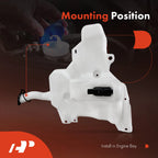 Windshield Washer Reservoir Tank w/Cap & Pump for Chevy Cavalier (1995-1999)