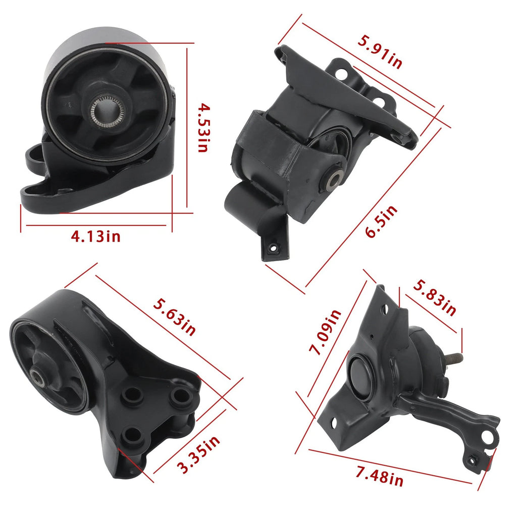 Set of 4 Engine Motor Mounts for Hyundai Elantra/Tiburon (2001–2006)