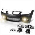 M3 Style Front Bumper Cover + Grille + Fog Light for BMW E90 3-Series (2009–2011)