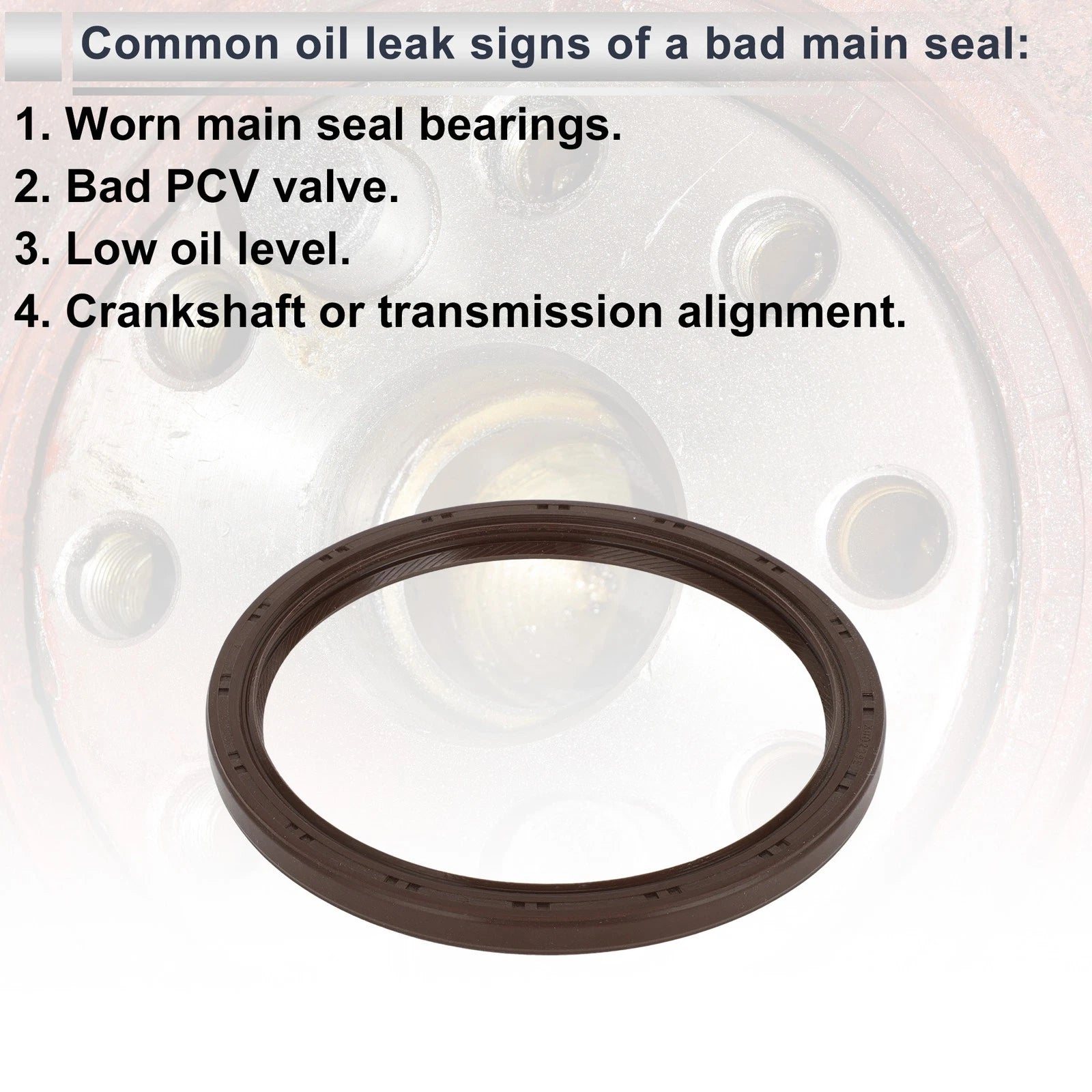 1Pc Rear Crankshaft Oil Seal for Mitsubishi L200 (2006–2016) No.MN128731