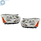 Set of 2 Halogen Headlights for Ford Transit (2015-2021) Chrome Clear Lens