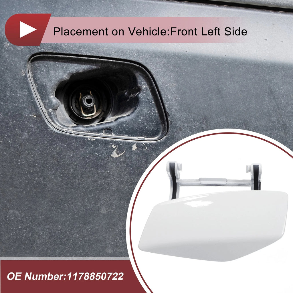Front Left Washer Nozzle Cover Cap for Mercedes-Benz CLA250 (2014–2019) White